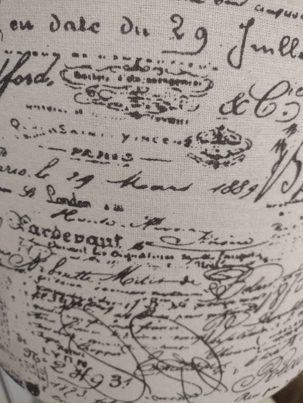 Script Print Table Lamp - Picture 3 of 3